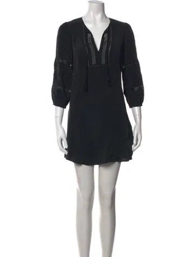 Pre-owned Joie Silk Mini Dress In Black