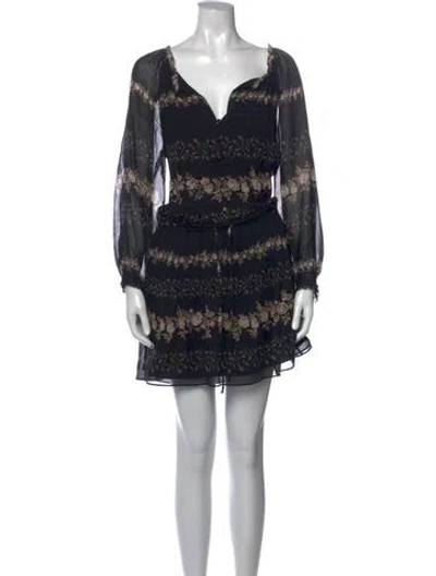 Pre-owned Joie Silk Mini Dress In Black