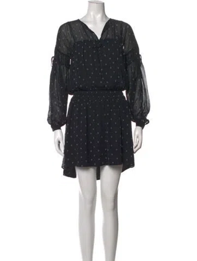 Pre-owned Joie Silk Mini Dress In Black