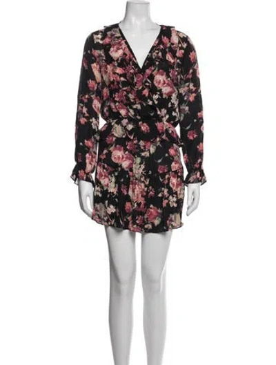 Pre-owned Joie Silk Mini Dress In Black