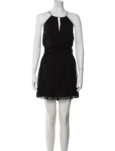 Pre-owned Joie Silk Mini Dress In Black