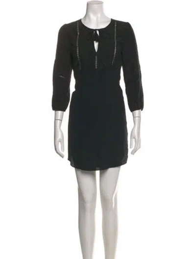 Pre-owned Joie Silk Mini Dress In Black