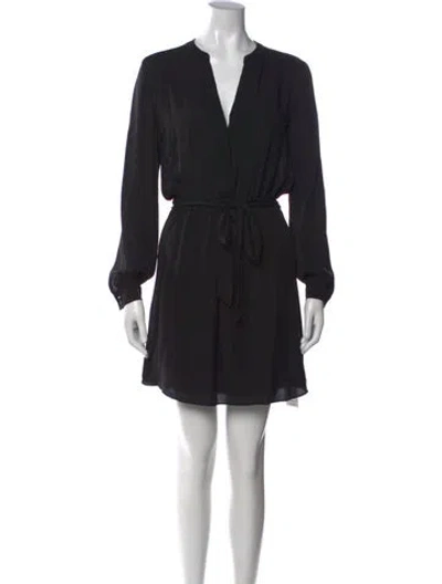 Pre-owned Joie Silk Mini Dress In Black
