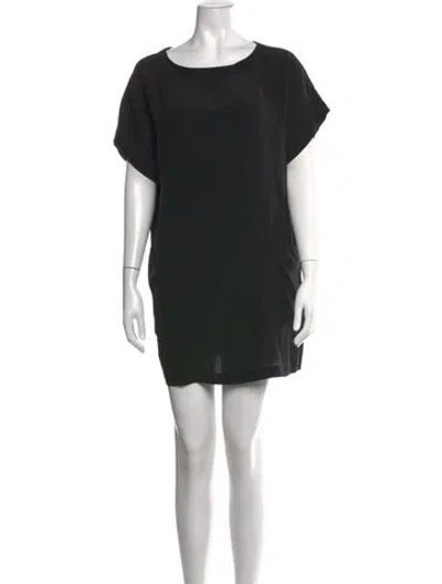 Pre-owned Joie Silk Mini Dress In Black