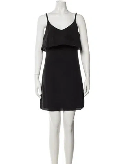 Pre-owned Joie Silk Mini Dress In Black