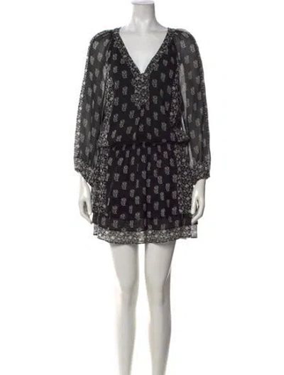 Pre-owned Joie Silk Mini Dress In Black