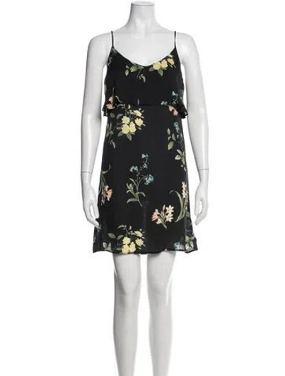 Pre-owned Joie Silk Mini Dress In Black