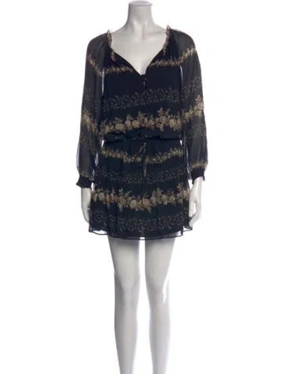 Pre-owned Joie Silk Mini Dress In Black