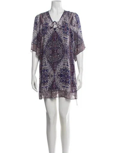 Pre-owned Joie Silk Mini Dress In Blue