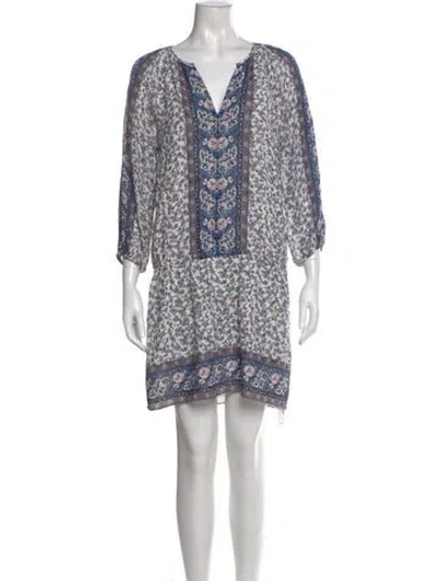 Pre-owned Joie Silk Mini Dress In Blue