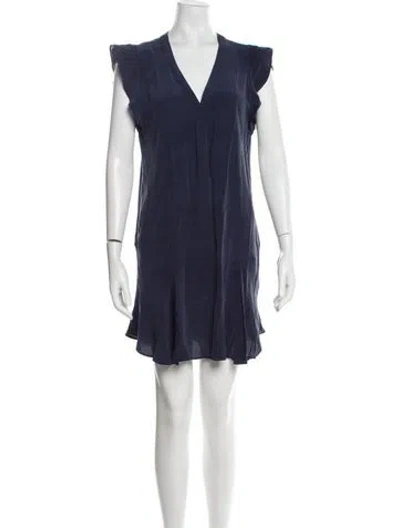 Pre-owned Joie Silk Mini Dress In Blue