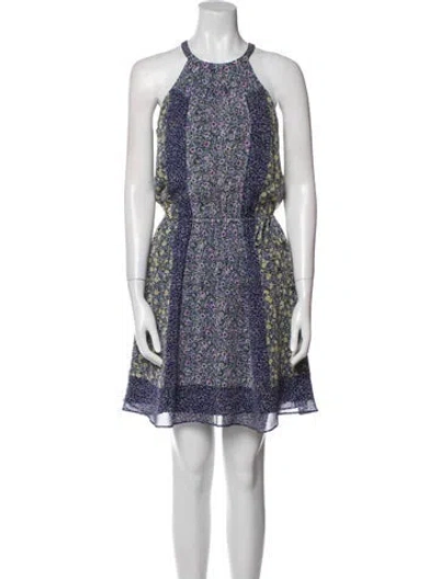 Pre-owned Joie Silk Mini Dress In Blue