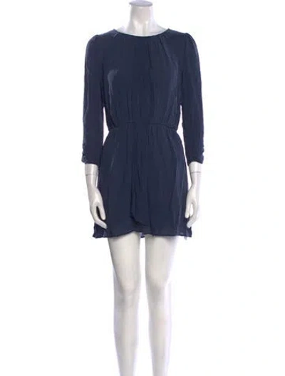 Pre-owned Joie Silk Mini Dress In Blue