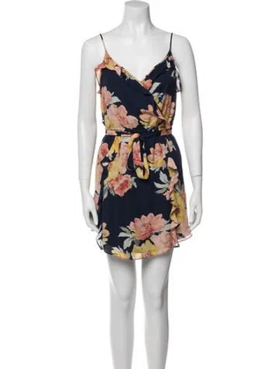 Pre-owned Joie Silk Mini Dress In Blue