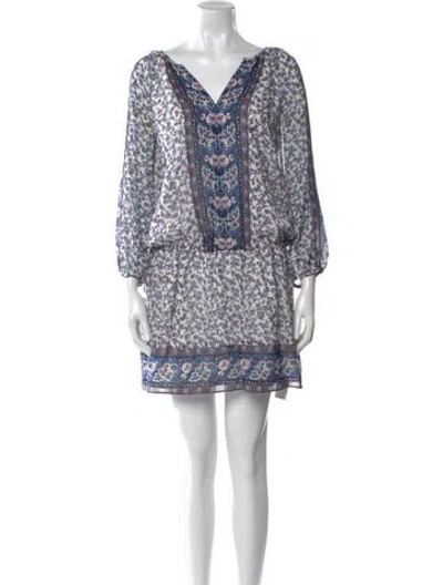 Pre-owned Joie Silk Mini Dress In Blue