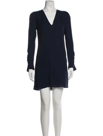Pre-owned Joie Silk Mini Dress In Blue