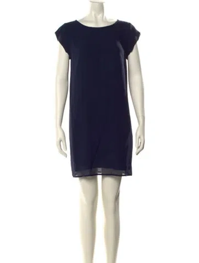 Pre-owned Joie Silk Mini Dress In Blue