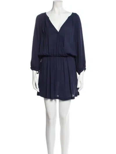 Pre-owned Joie Silk Mini Dress In Blue