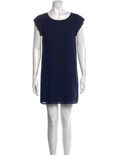 Pre-owned Joie Silk Mini Dress In Blue