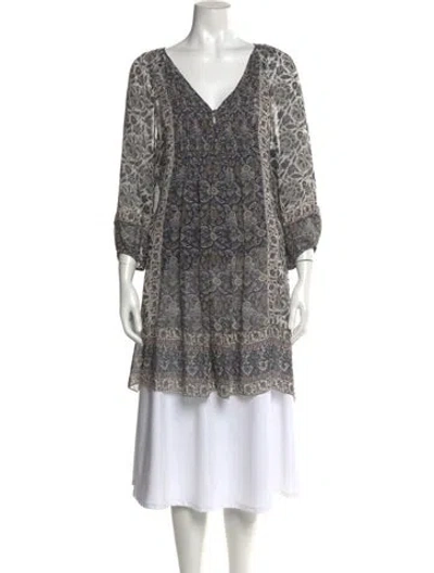 Pre-owned Joie Silk Mini Dress In Blue