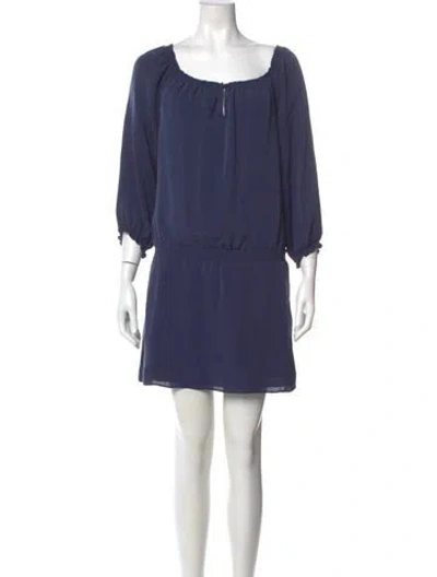 Pre-owned Joie Silk Mini Dress In Blue