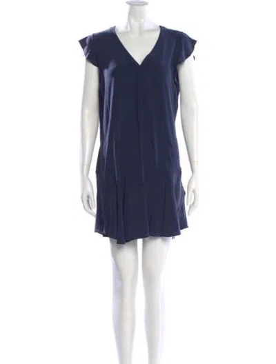 Pre-owned Joie Silk Mini Dress In Blue