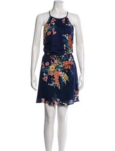 Pre-owned Joie Silk Mini Dress In Blue