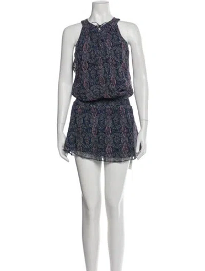Pre-owned Joie Silk Mini Dress In Blue