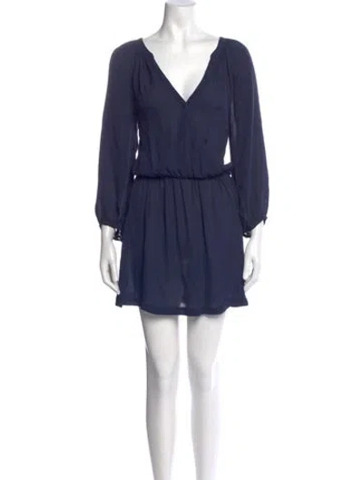 Pre-owned Joie Silk Mini Dress In Blue