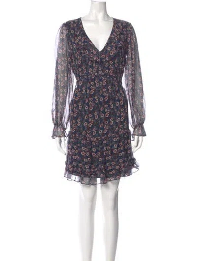 Pre-owned Joie Silk Mini Dress In Blue