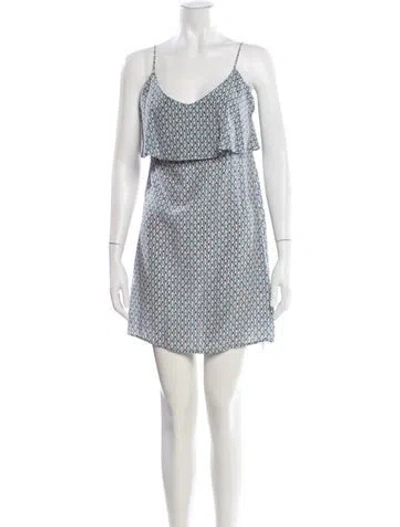 Pre-owned Joie Silk Mini Dress In Blue