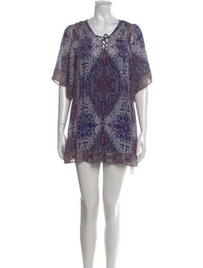 Pre-owned Joie Silk Mini Dress In Blue