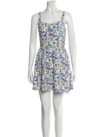 Pre-owned Joie Silk Mini Dress In Blue