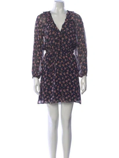 Pre-owned Joie Silk Mini Dress In Blue