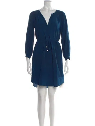 Pre-owned Joie Silk Mini Dress In Blue