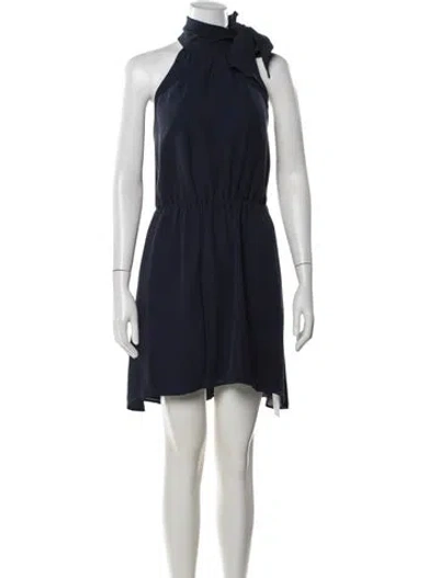 Pre-owned Joie Silk Mini Dress In Blue