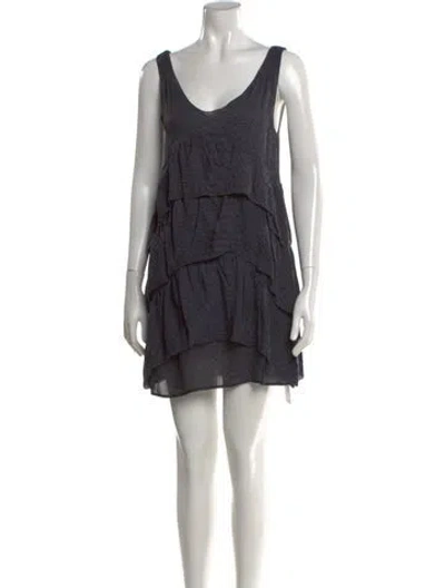 Pre-owned Joie Silk Mini Dress In Blue
