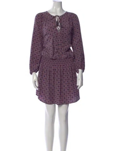 Pre-owned Joie Silk Mini Dress In Blue
