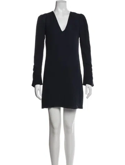 Pre-owned Joie Silk Mini Dress In Blue