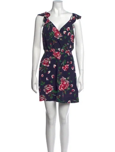 Pre-owned Joie Silk Mini Dress In Blue