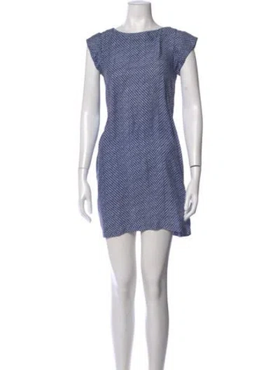Pre-owned Joie Silk Mini Dress In Blue