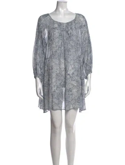 Pre-owned Joie Silk Mini Dress In Blue
