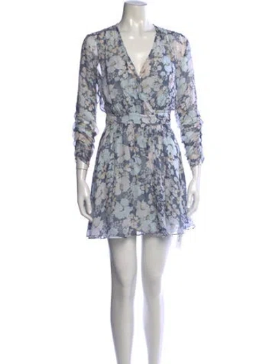 Pre-owned Joie Silk Mini Dress In Blue
