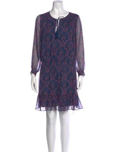 Pre-owned Joie Silk Mini Dress In Blue
