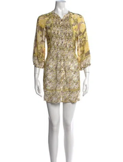 Pre-owned Joie Silk Mini Dress In Blue