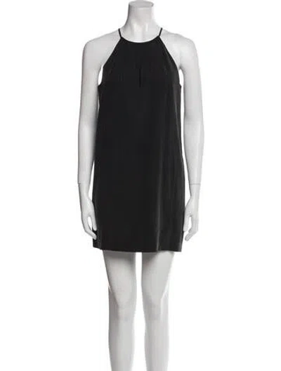 Pre-owned Joie Silk Mini Dress In Gray