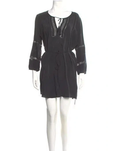 Pre-owned Joie Silk Mini Dress In Gray