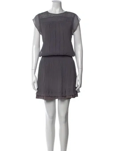 Pre-owned Joie Silk Mini Dress In Gray
