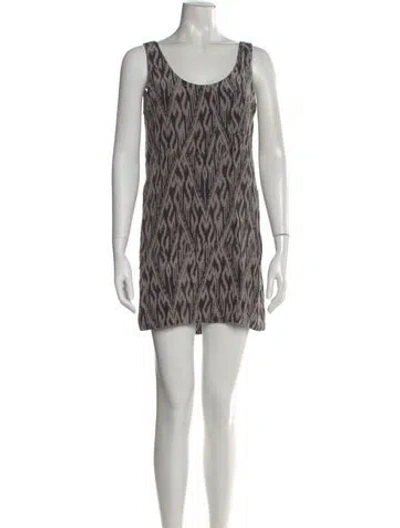Pre-owned Joie Silk Mini Dress In Gray