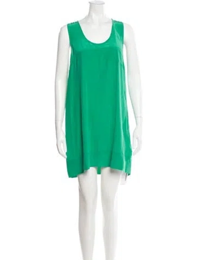 Pre-owned Joie Silk Mini Dress In Green